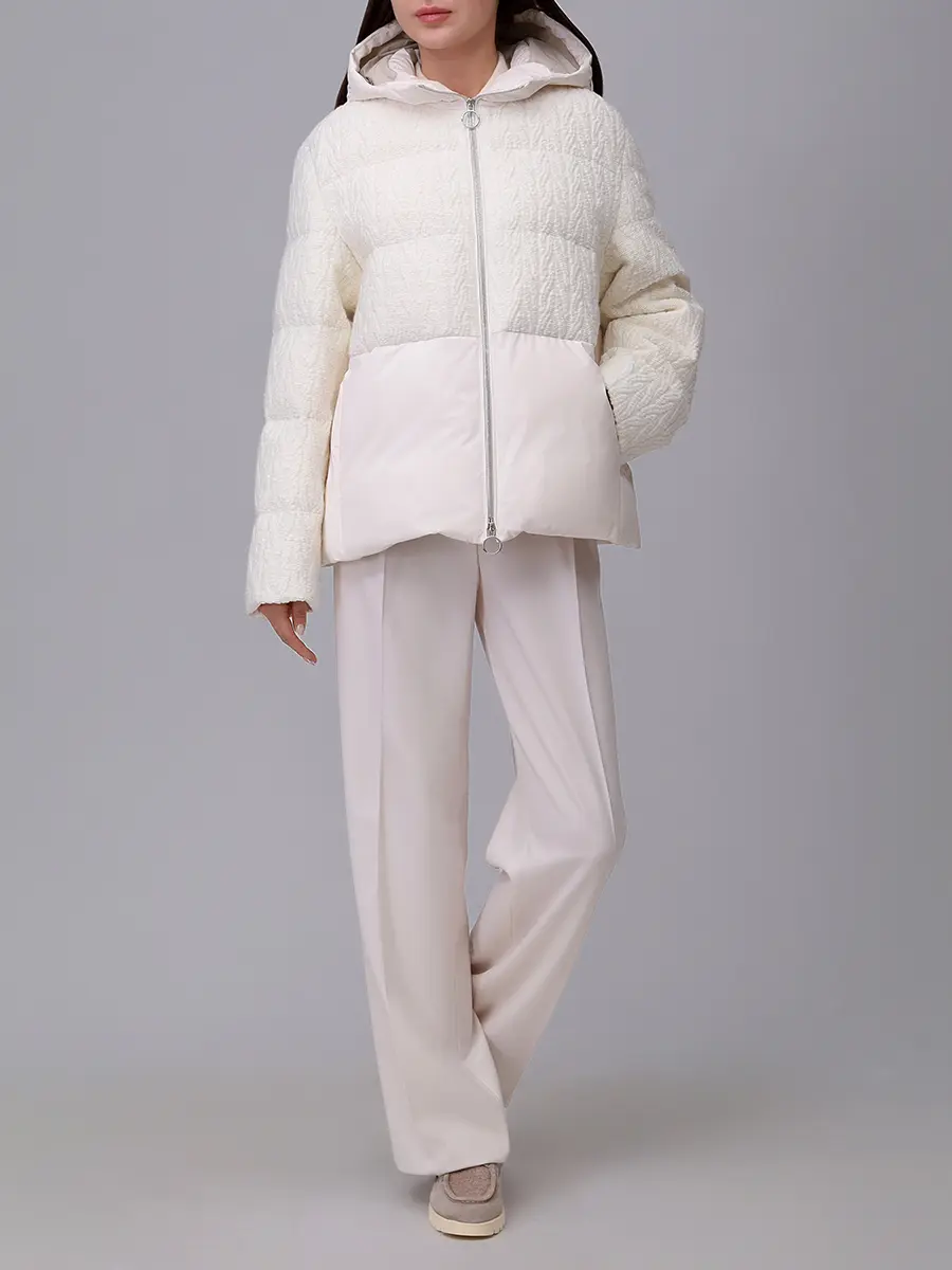 Пуховик комбинированный