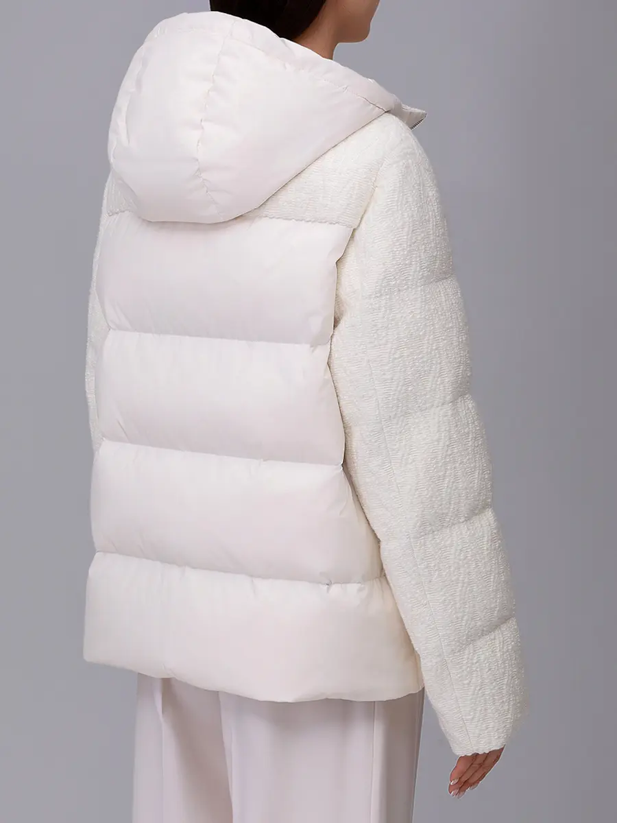 Пуховик комбинированный