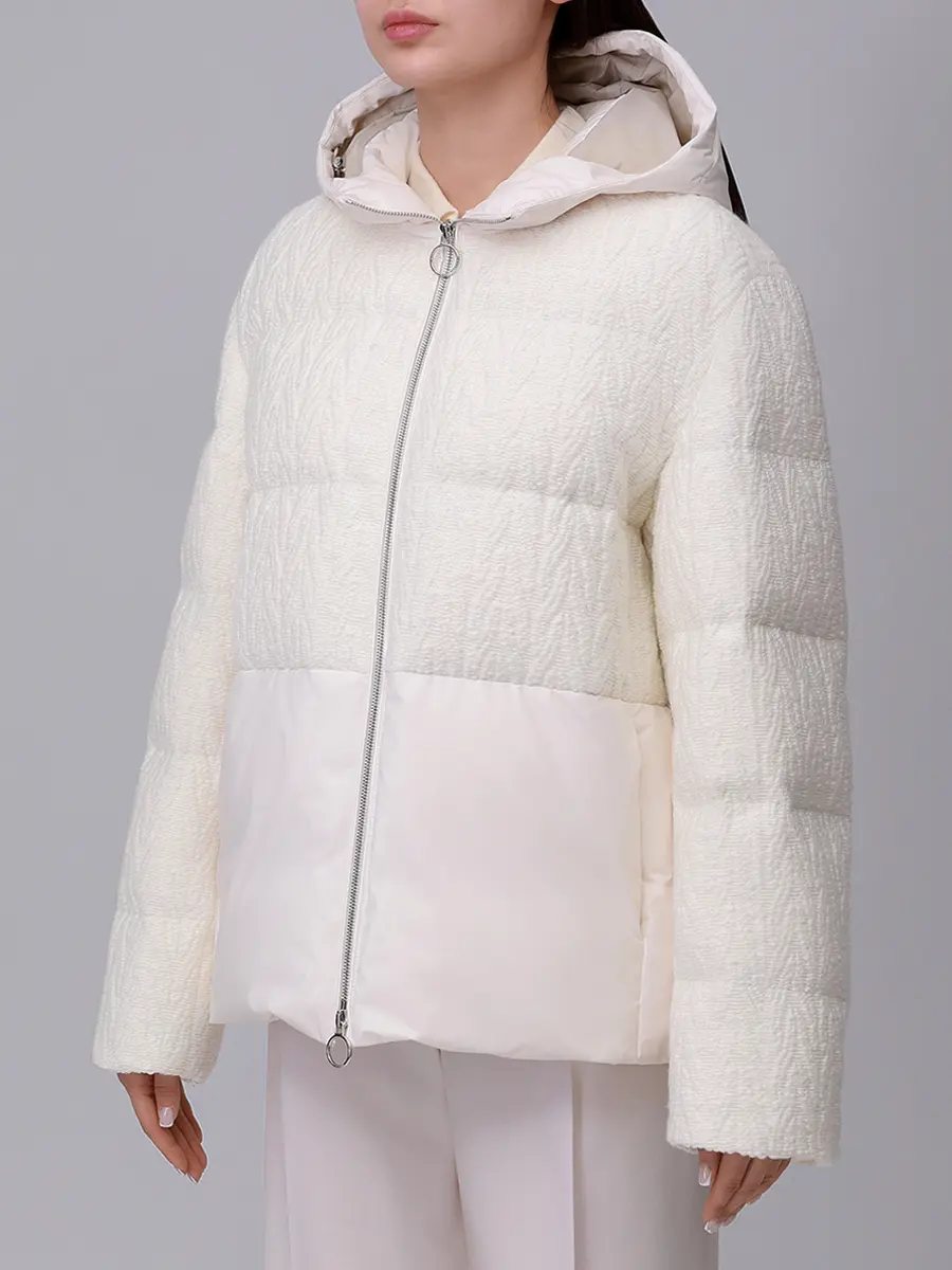 Пуховик комбинированный