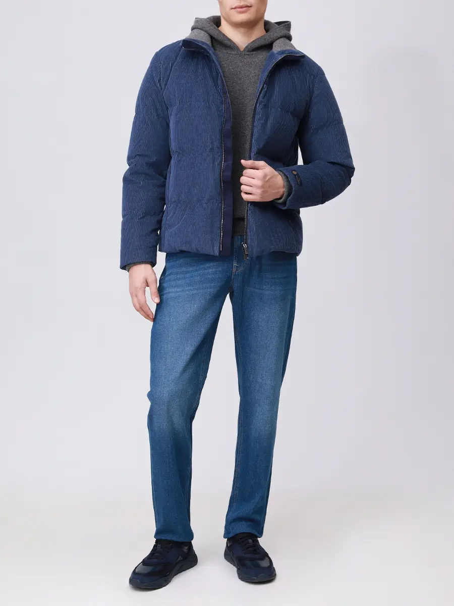 Пуховик вельветовый