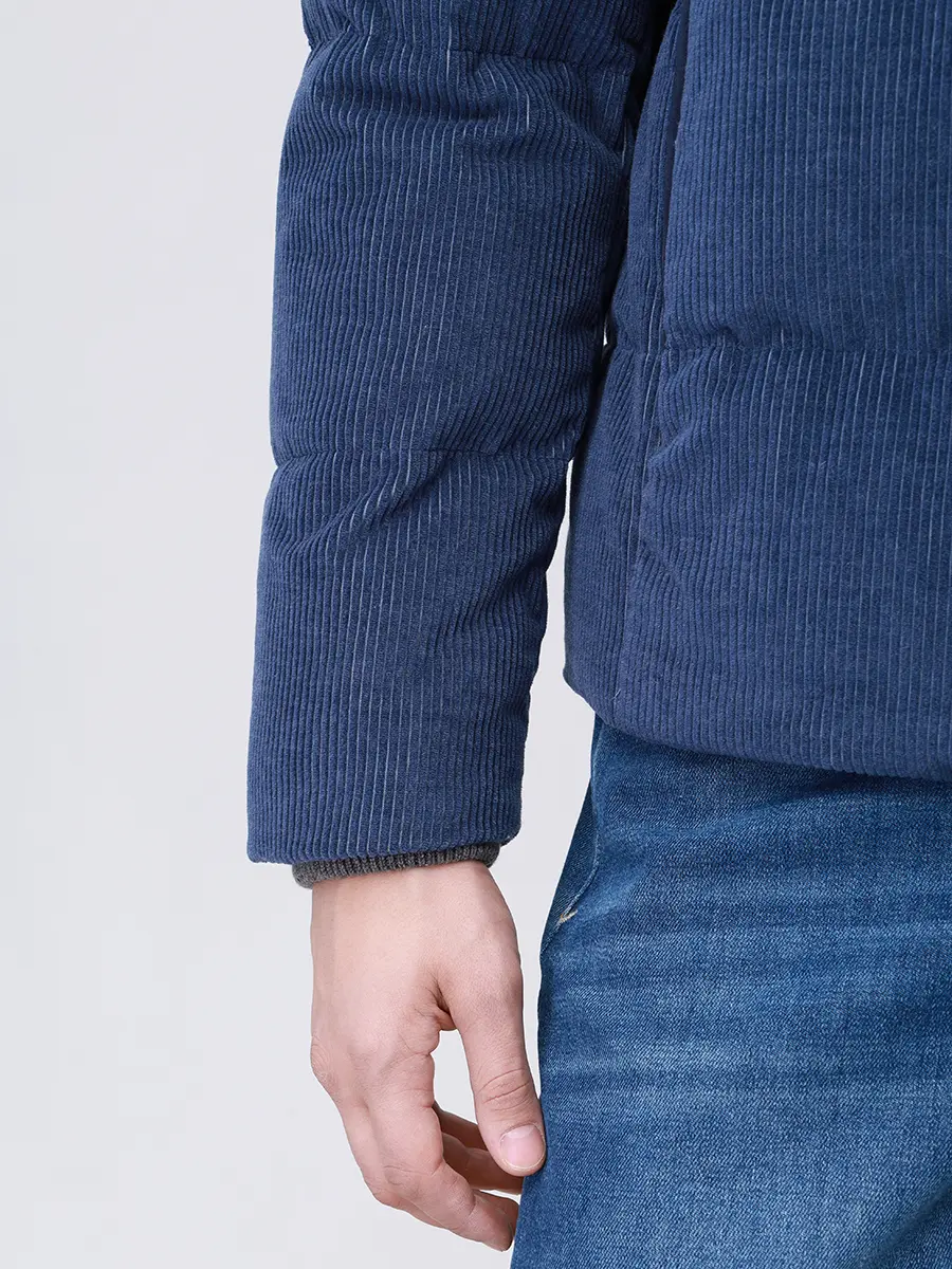 Пуховик вельветовый