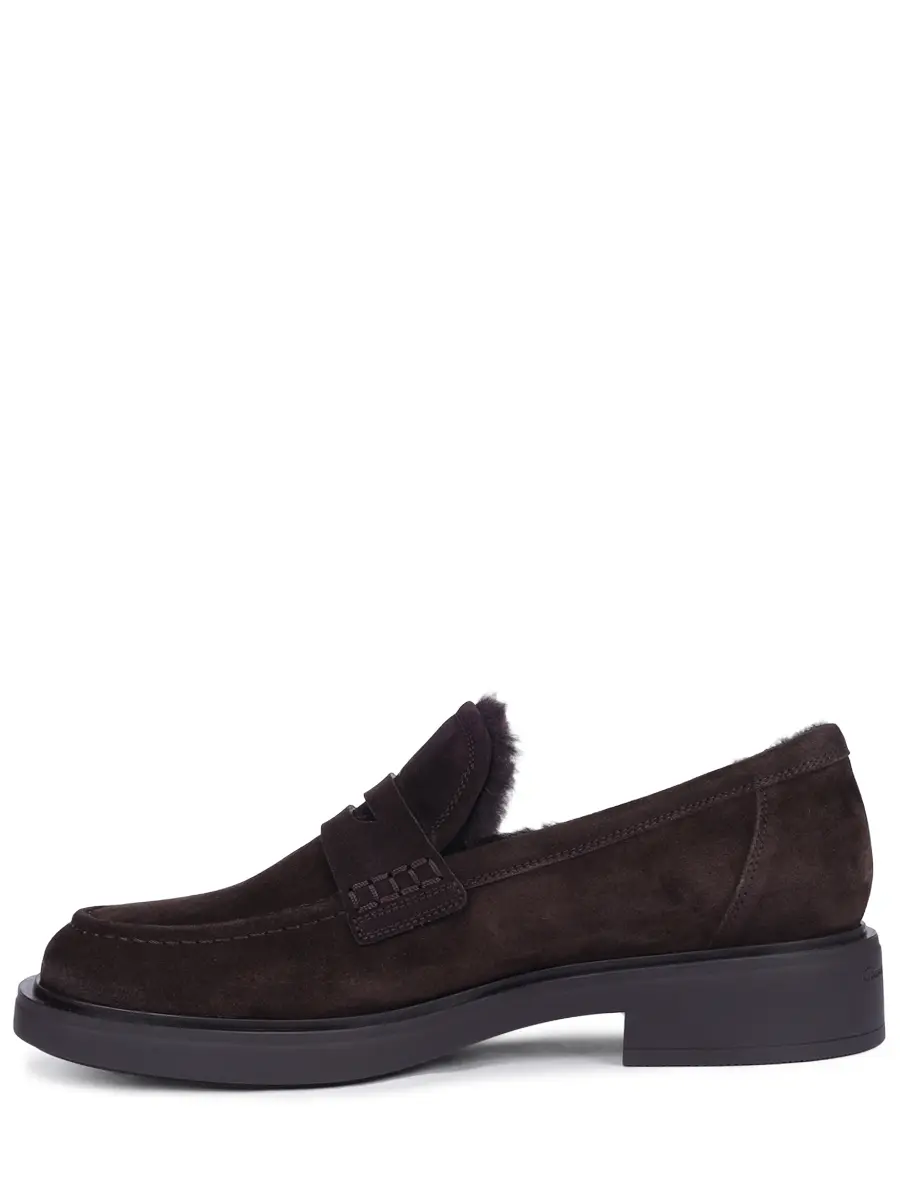Лоферы замшевые на меху