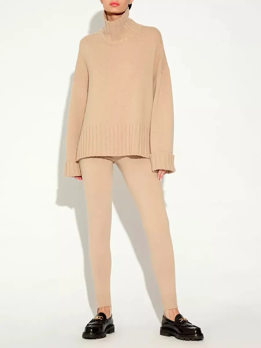 Леггинсы шерстяные со штрипками