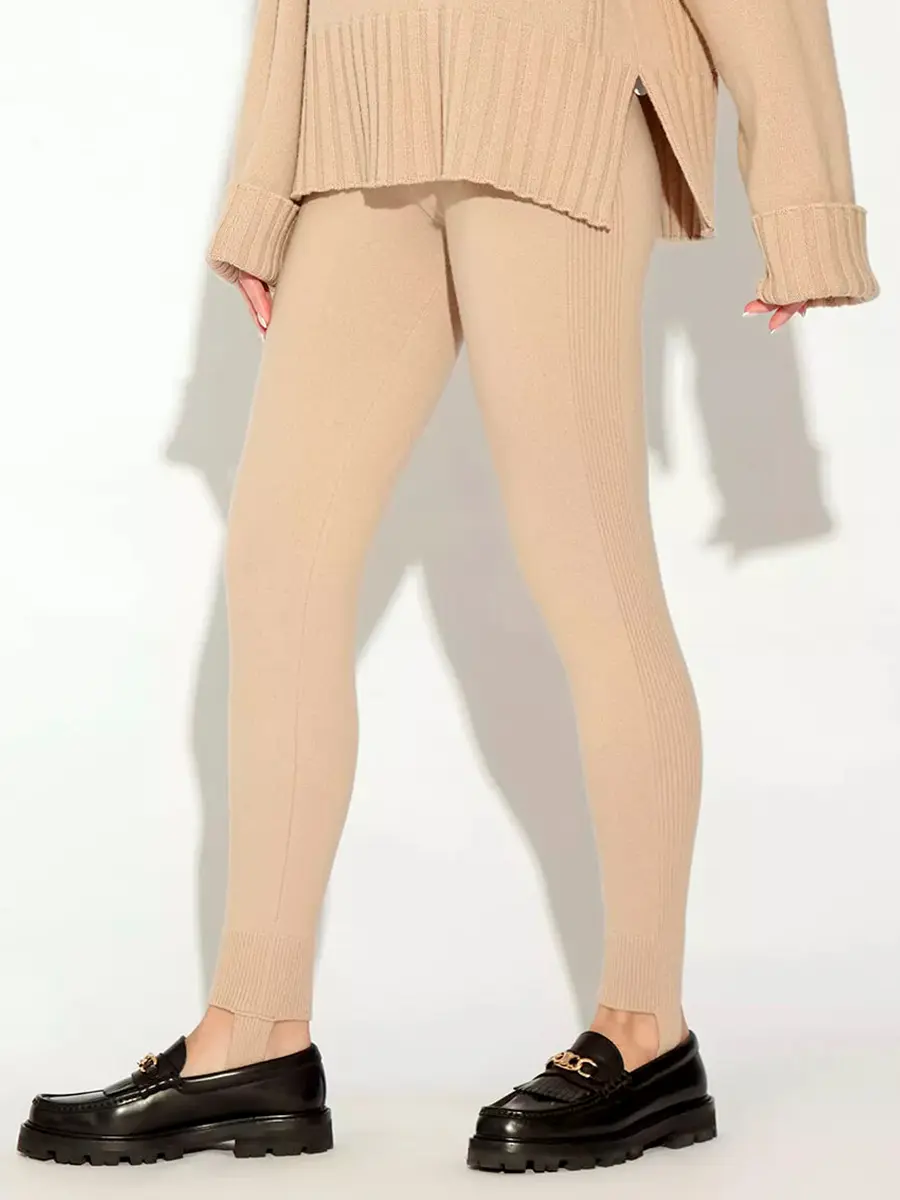 Леггинсы шерстяные со штрипками