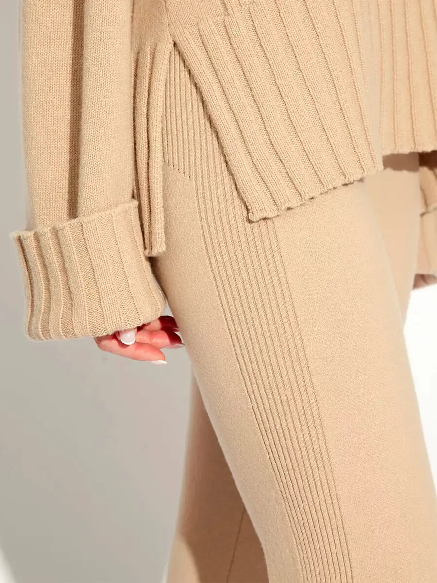 Леггинсы шерстяные со штрипками