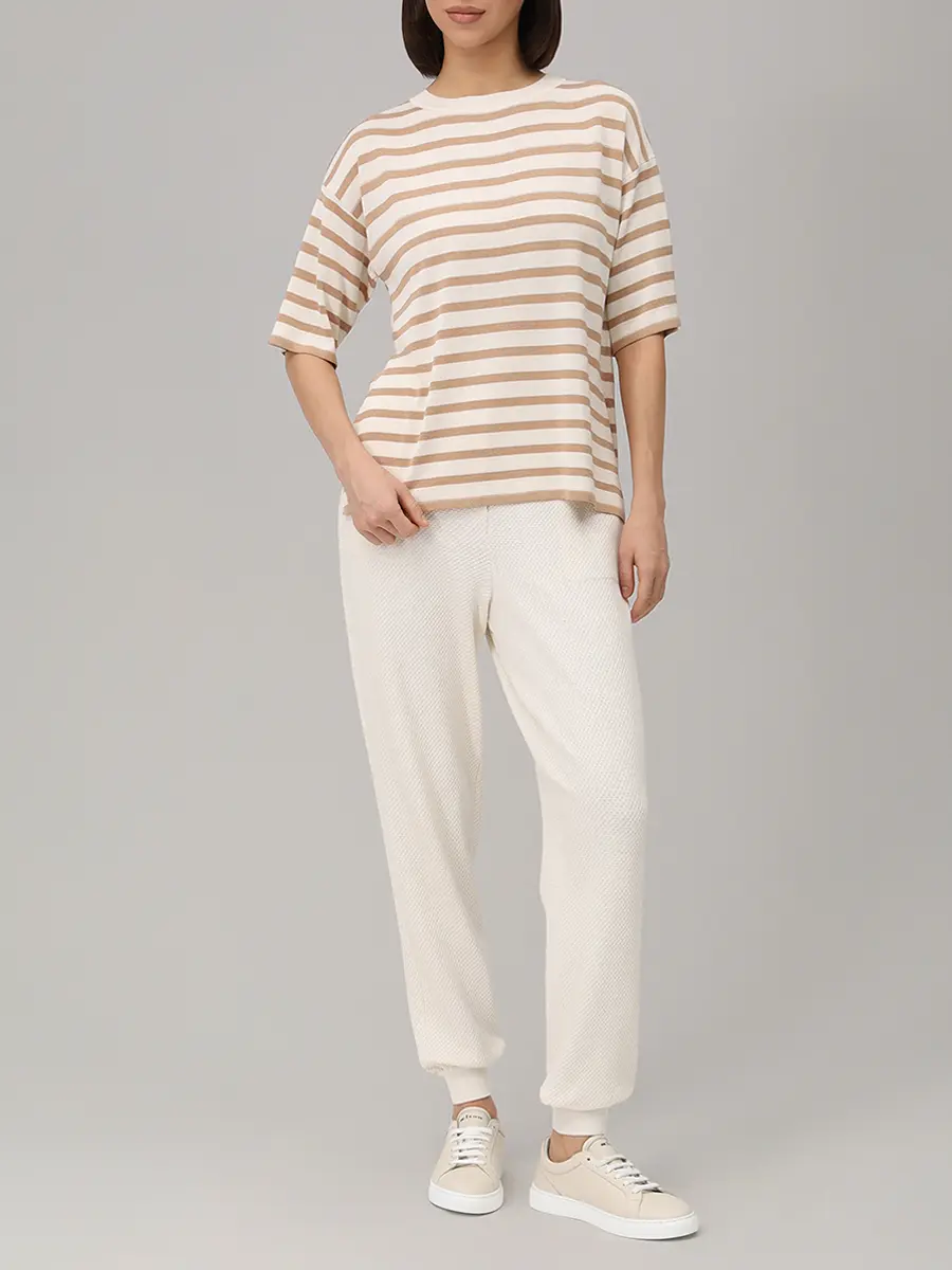 Футболка из шелка и вискозы