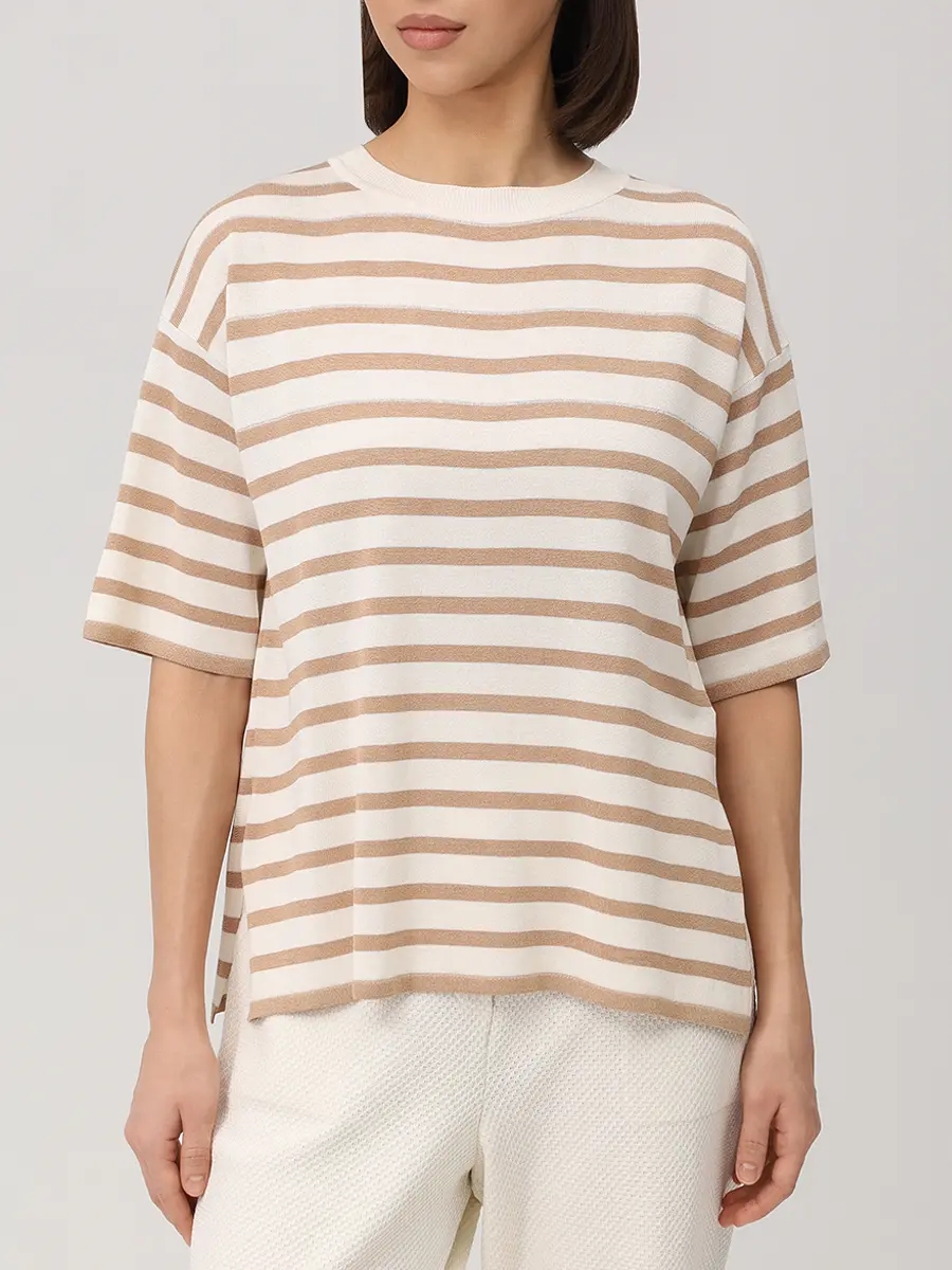 Футболка из шелка и вискозы