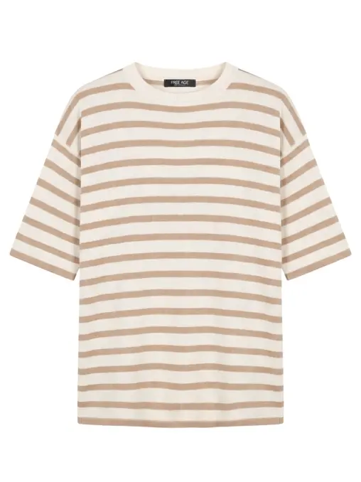 Футболка из шелка и вискозы FREE AGE