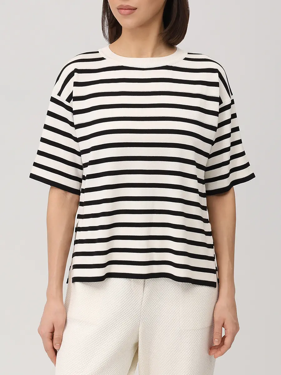 Футболка из шелка и вискозы