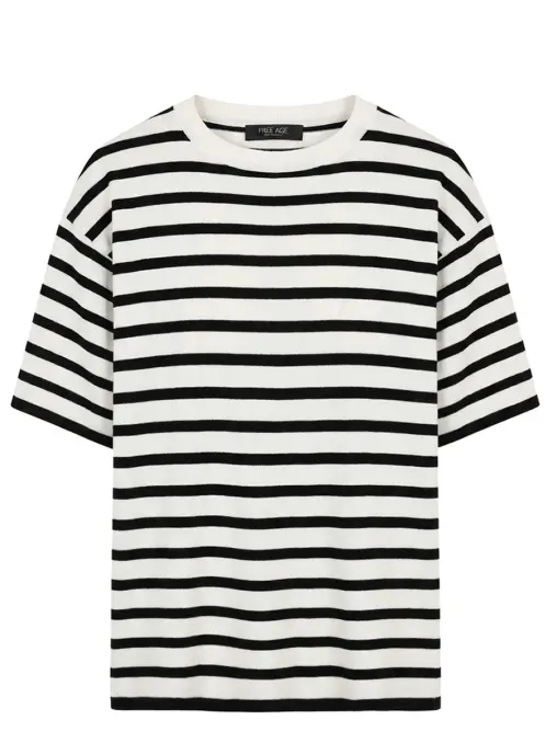 Футболка из шелка и вискозы FREE AGE