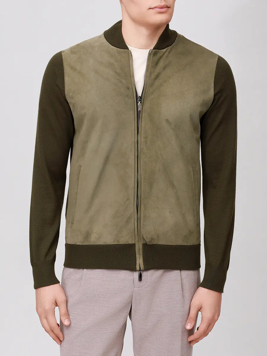 Кардиган комбинированный