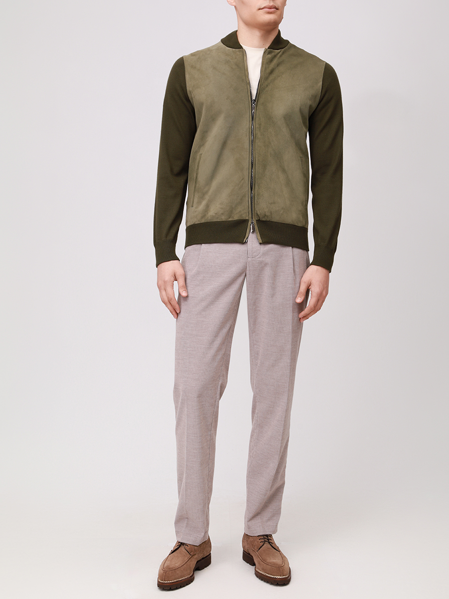 Кардиган комбинированный