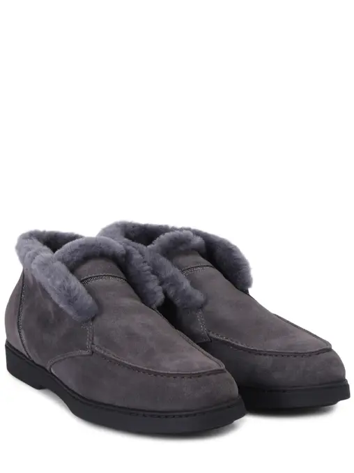 Лоферы замшевые на меху DOUCAL`S