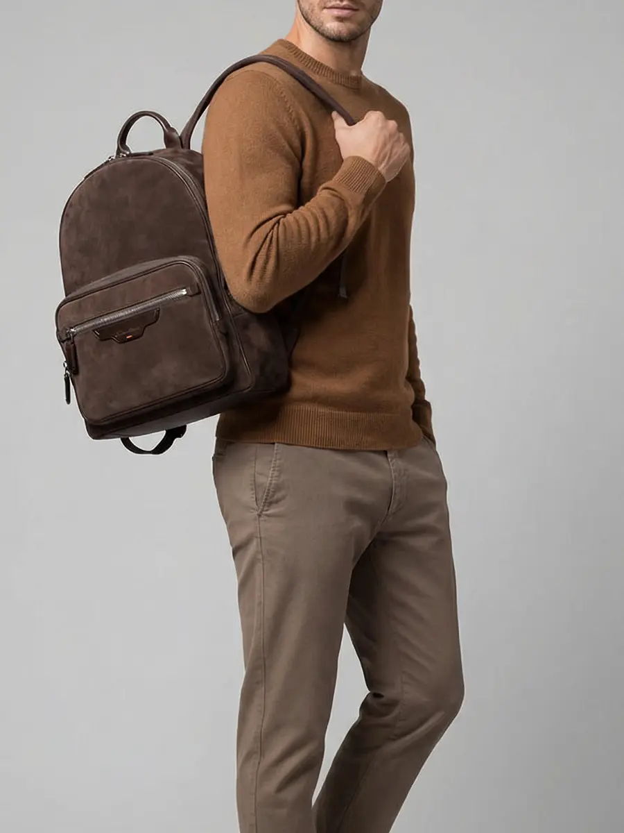 Рюкзак замшевый