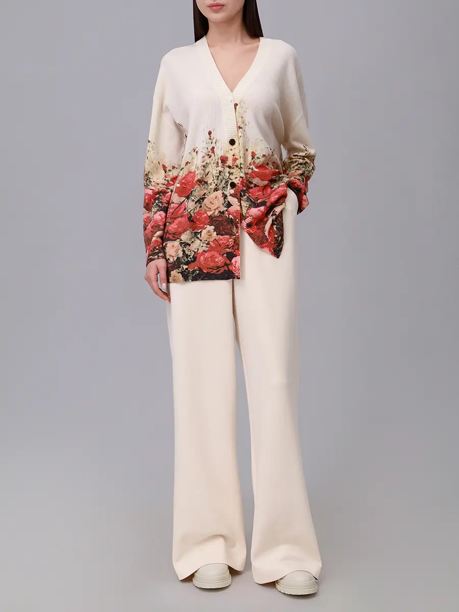 Кардиган с цветочным принтом