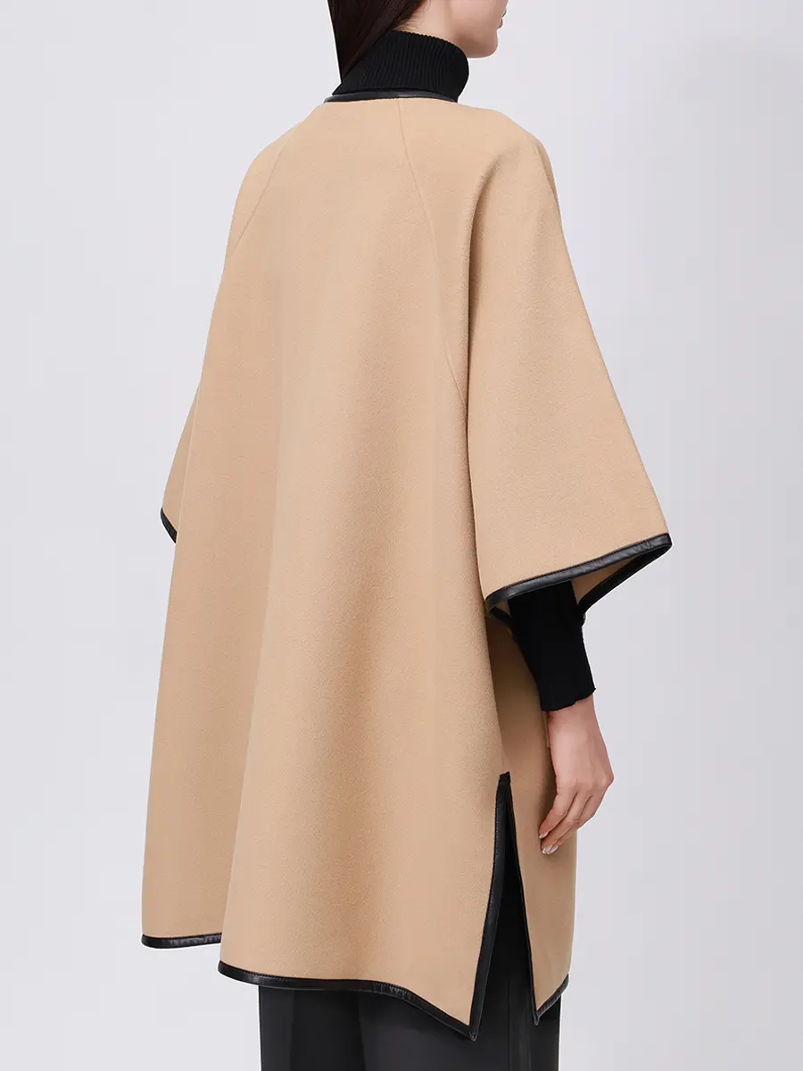 Пончо шерстяное