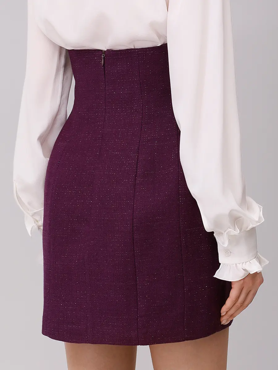 Юбка-корсет шерстяная с люрексом