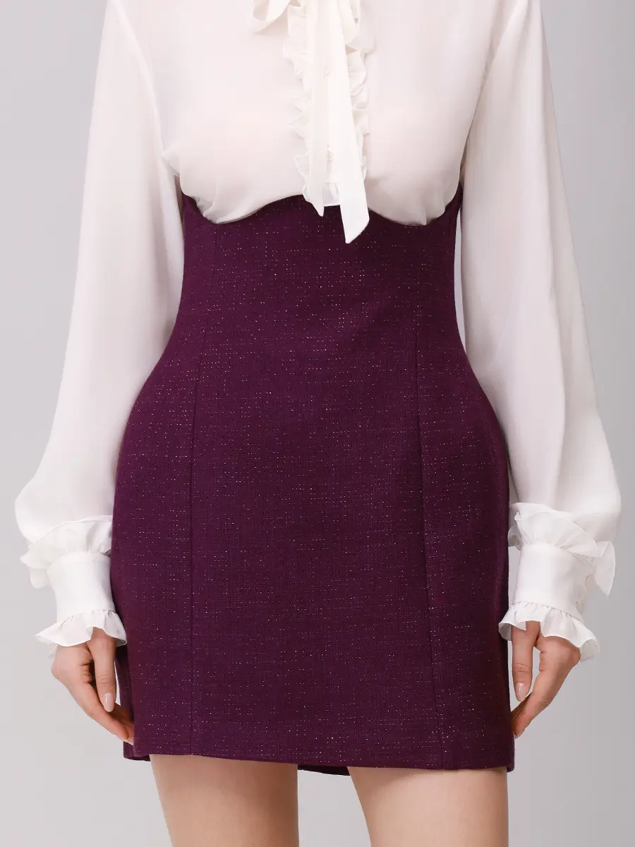 Юбка-корсет шерстяная с люрексом