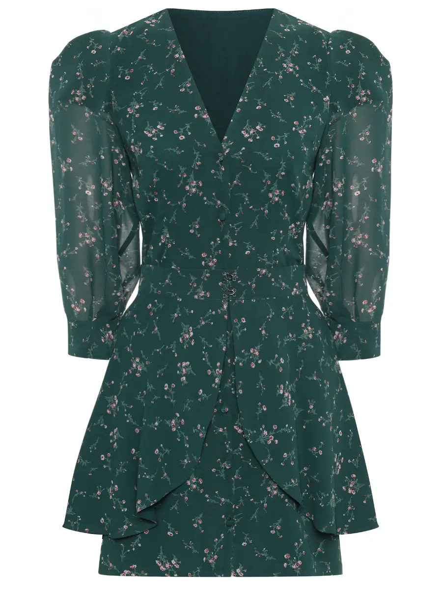 Платье с баской