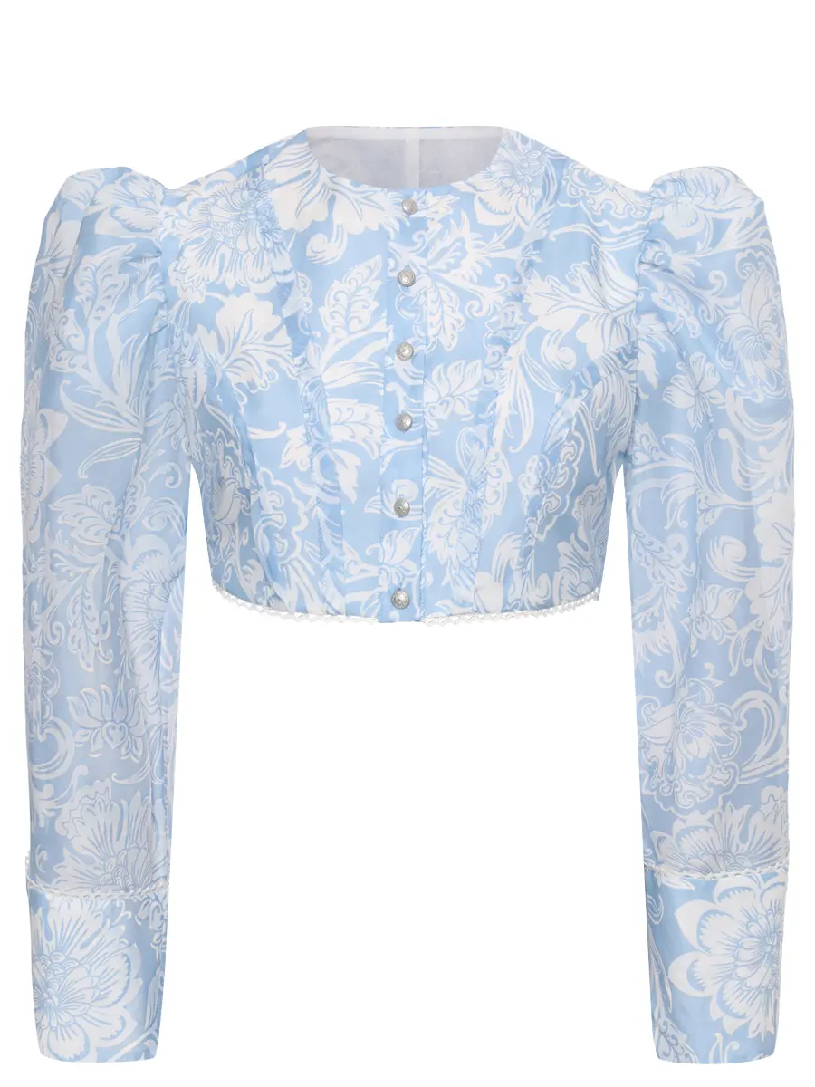 Блуза из хлопка и шелка