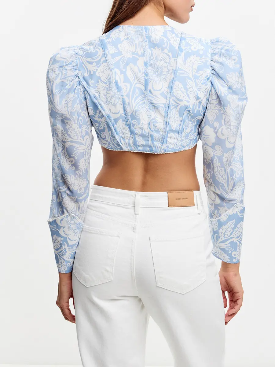 Блуза из хлопка и шелка