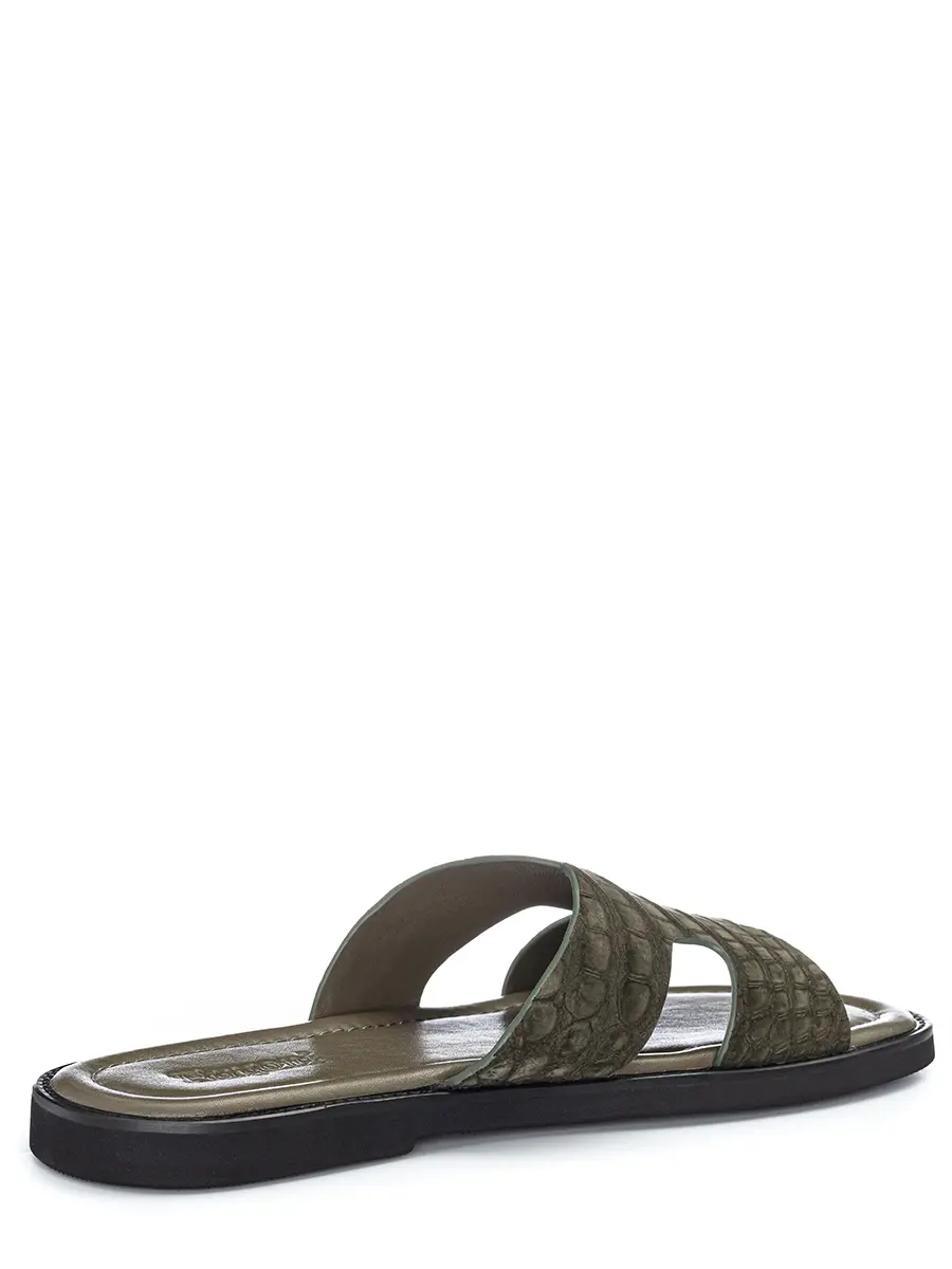 Шлепанцы из кожи крокодила