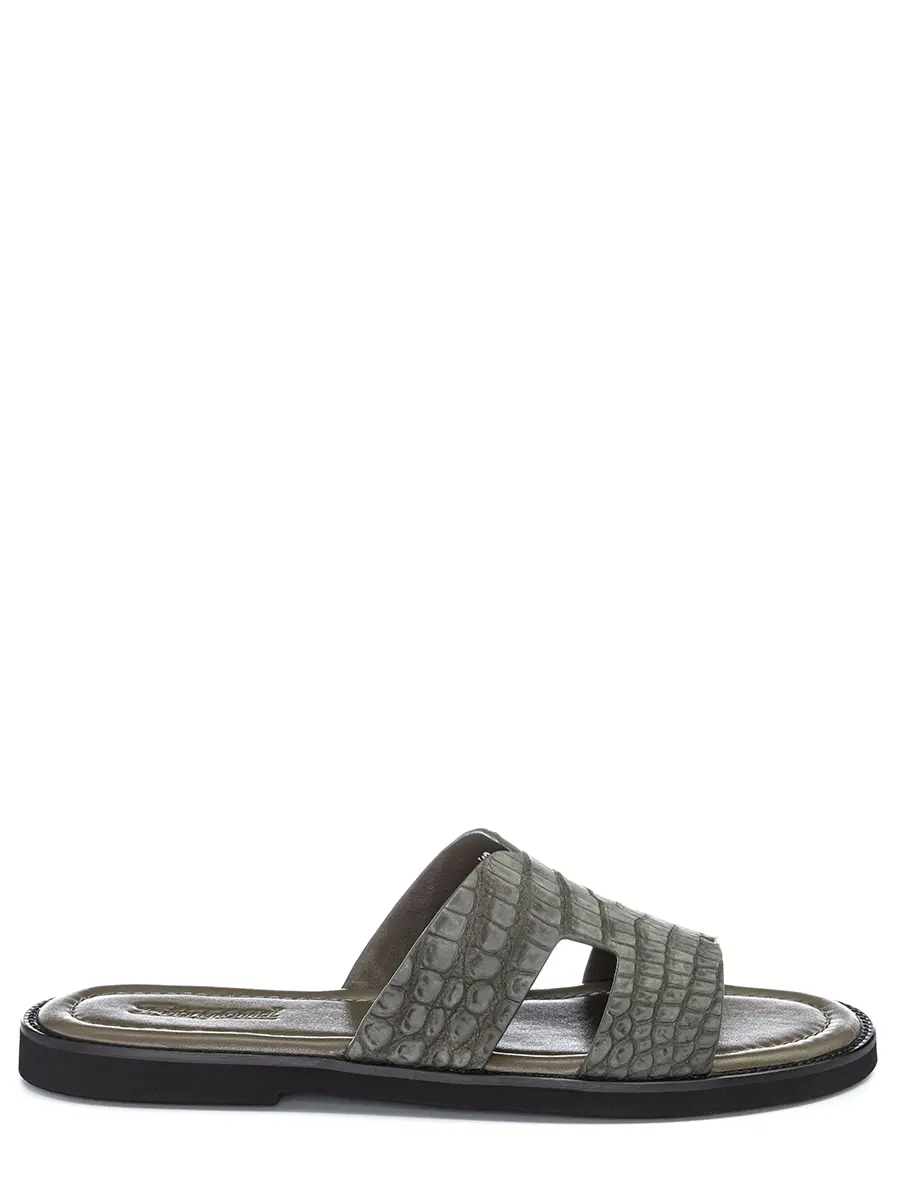 Шлепанцы из кожи крокодила