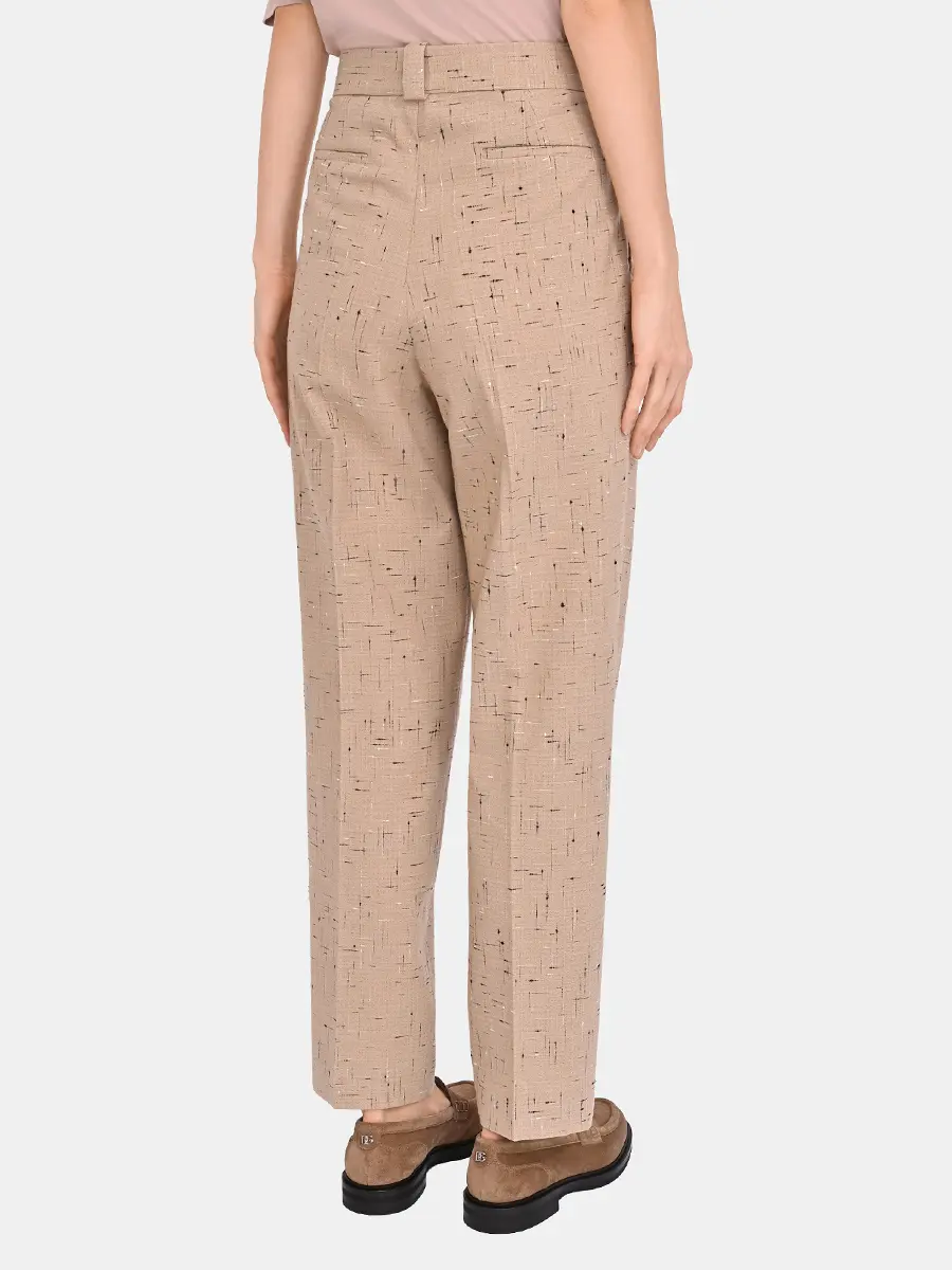 Брюки из шерсти и хлопка