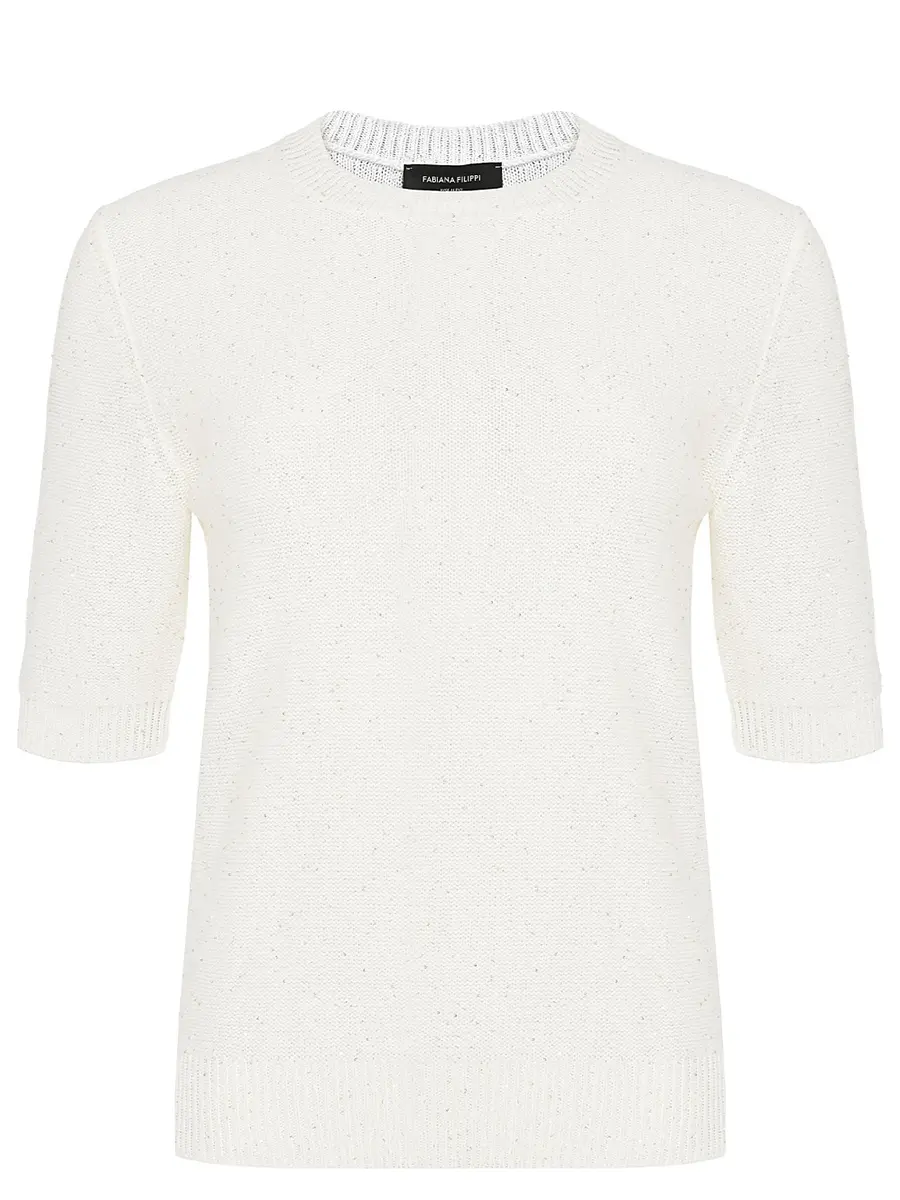 Джемпер из хлопка и льна