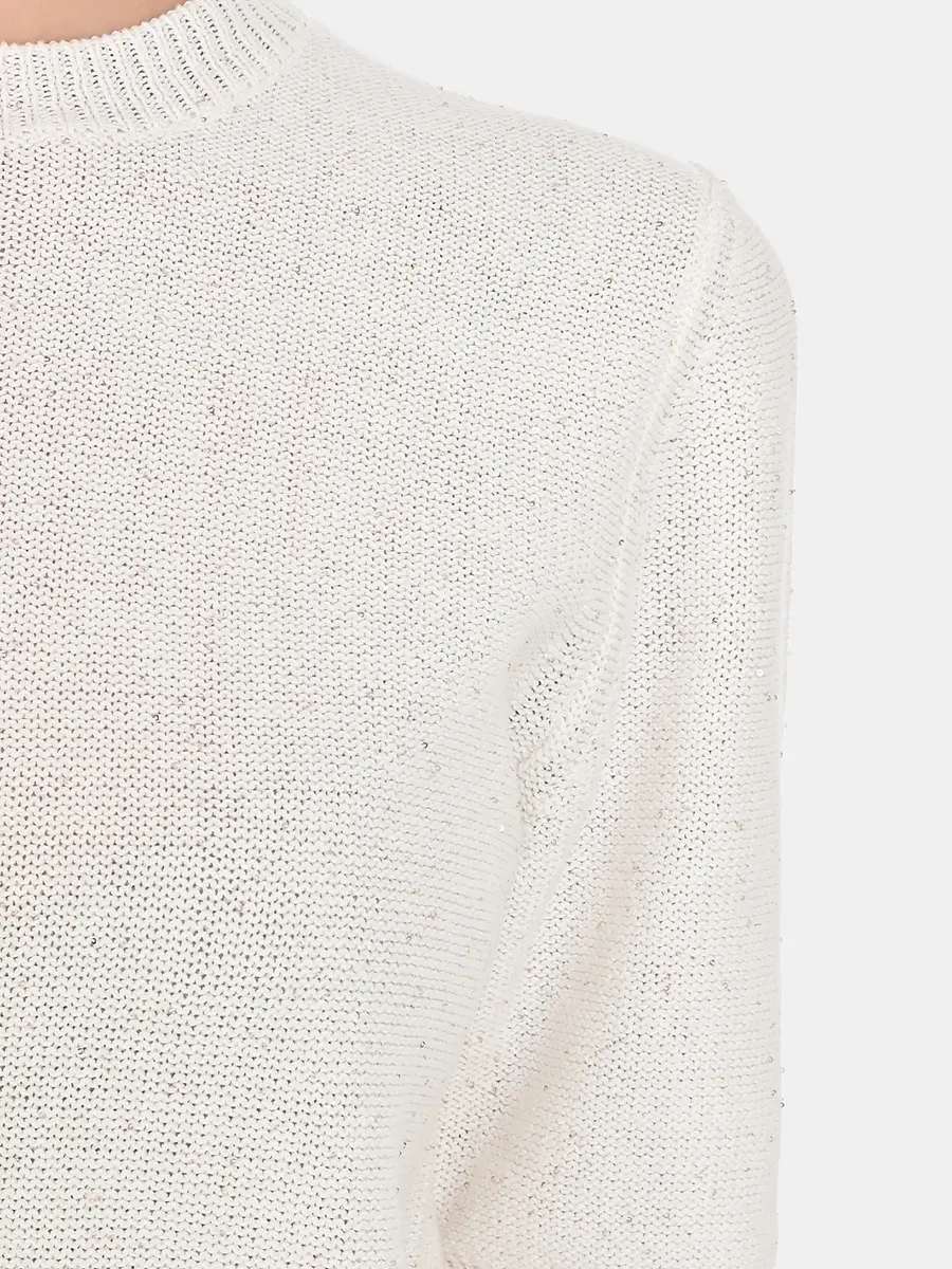 Джемпер из хлопка и льна