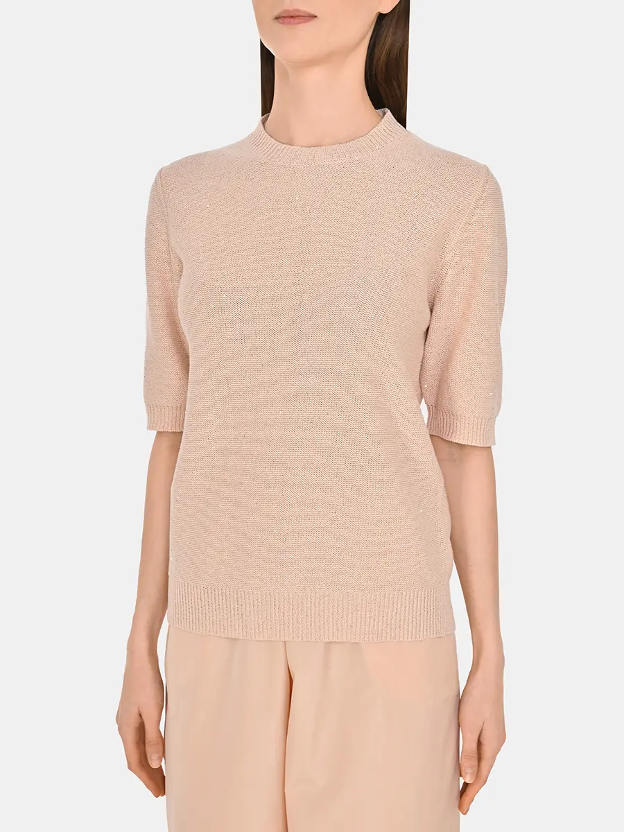 Джемпер из хлопка и льна