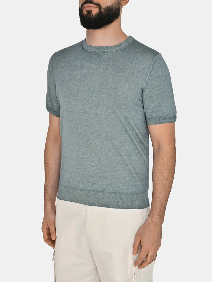 Футболка из шерсти и шелка