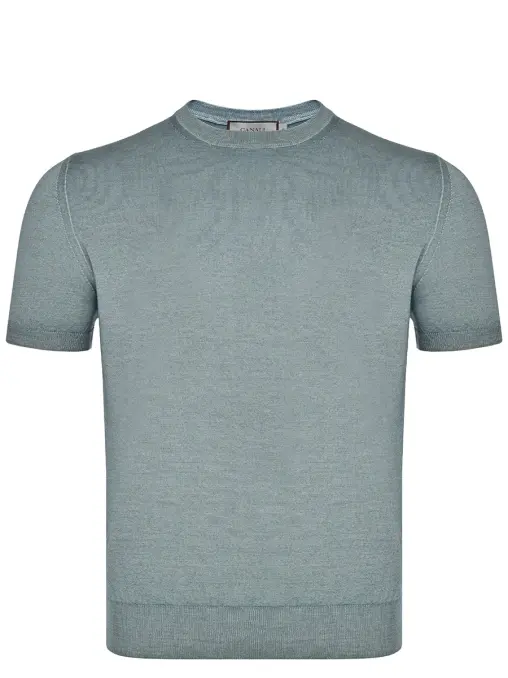 Футболка из шерсти и шелка CANALI