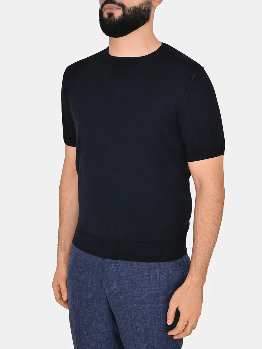 Футболка из шерсти и шелка