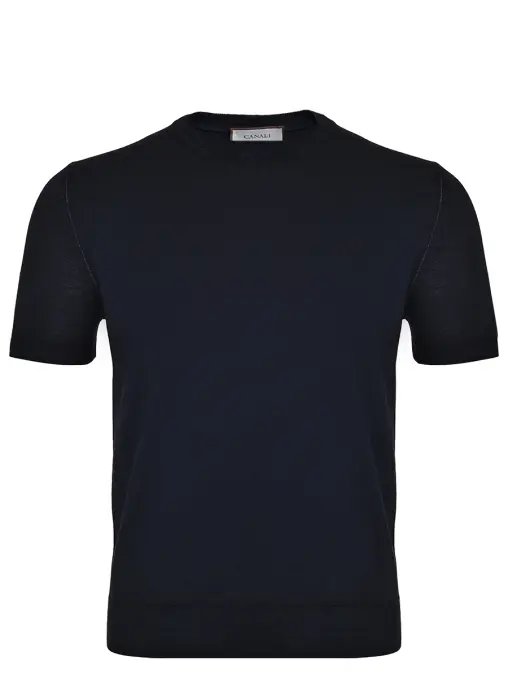 Футболка из шерсти и шелка CANALI