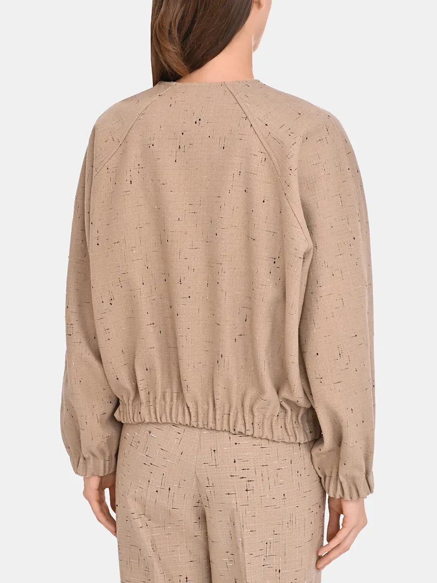 Бомбер из шерсти и хлопка