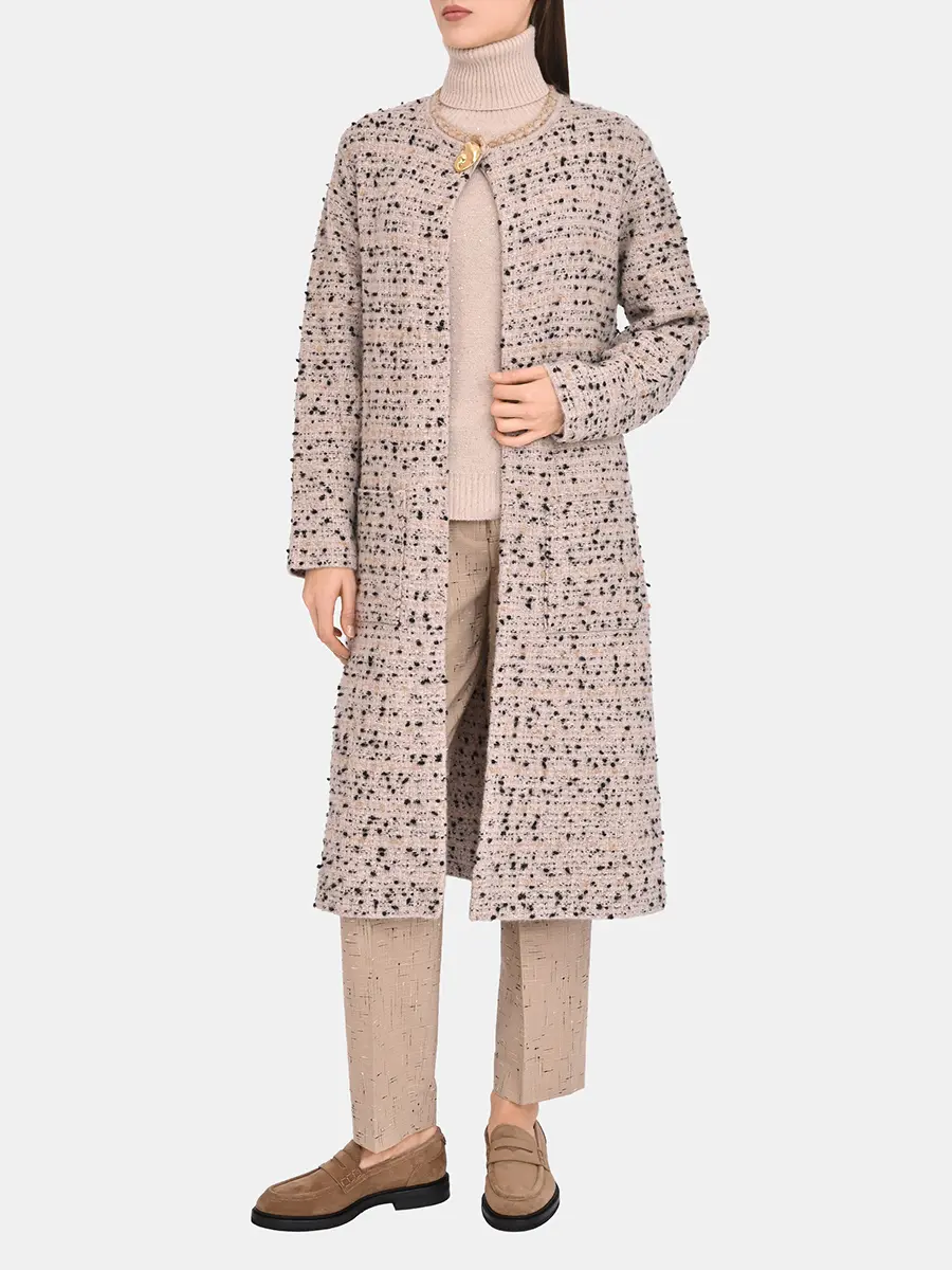 Пальто твидовое