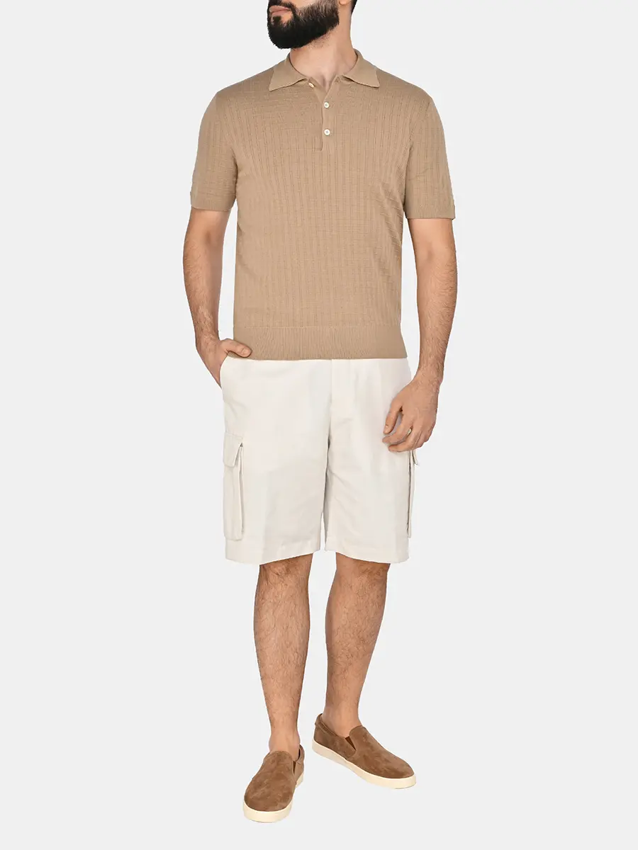 Поло из шелка и хлопка