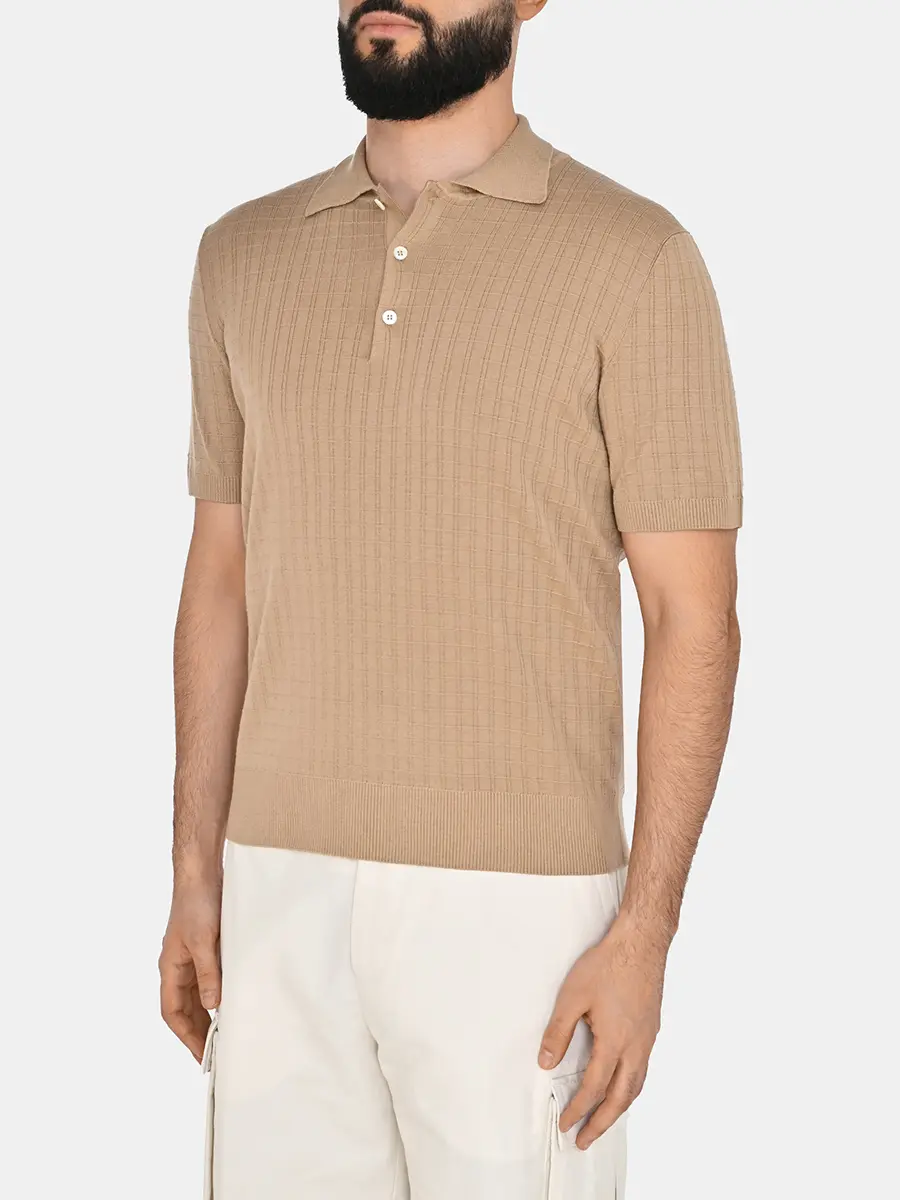 Поло из шелка и хлопка