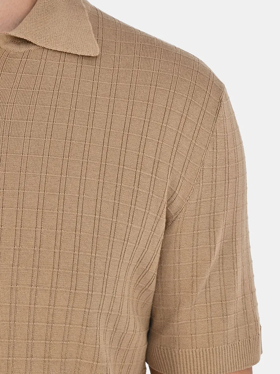 Поло из шелка и хлопка