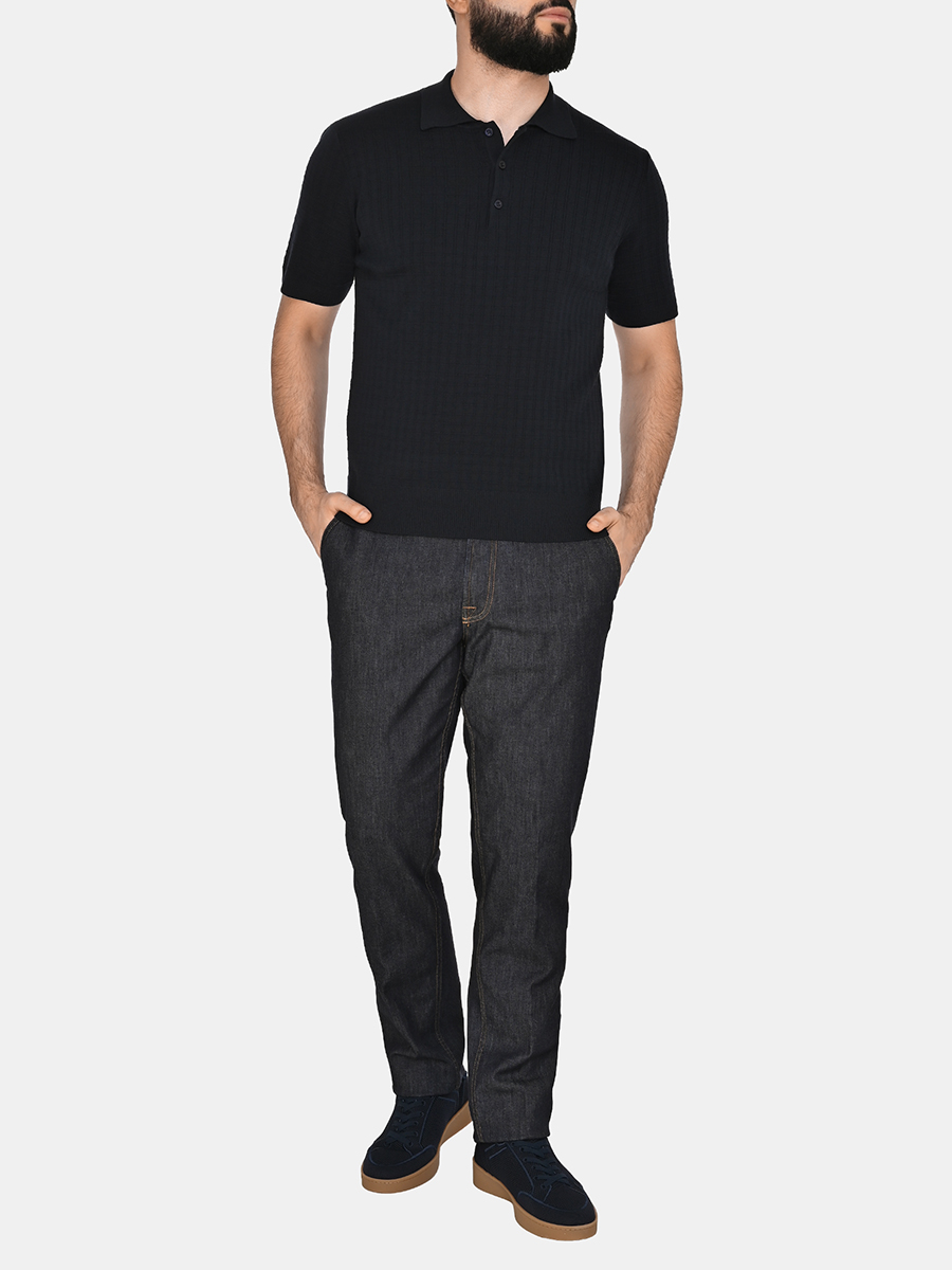 Поло из шелка и хлопка