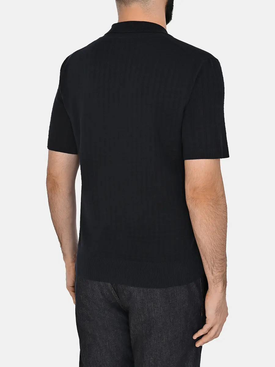 Поло из шелка и хлопка