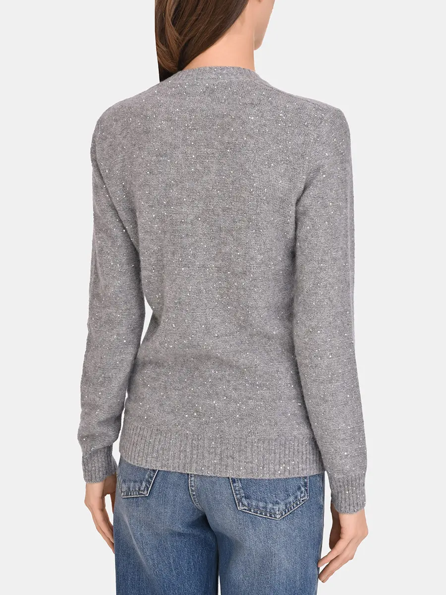 Пуловер с пайетками