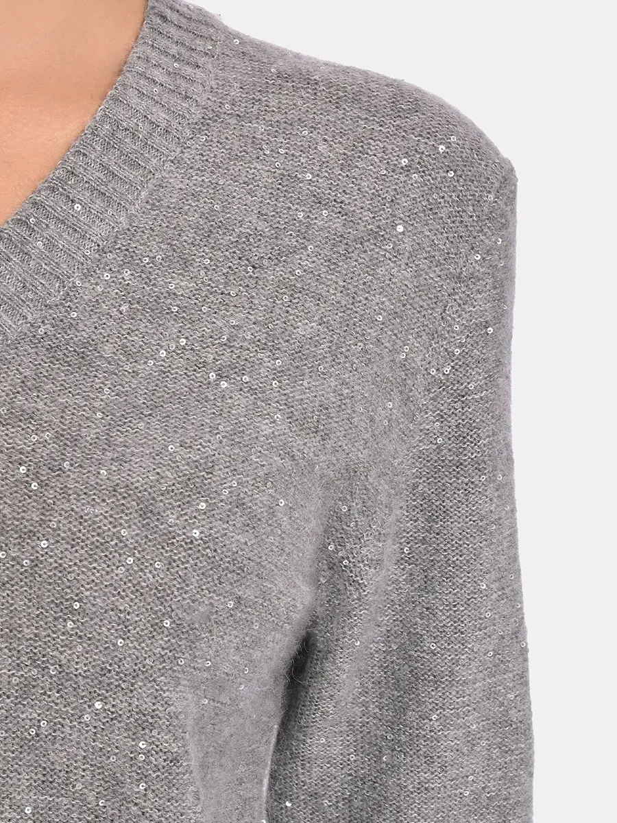 Пуловер с пайетками