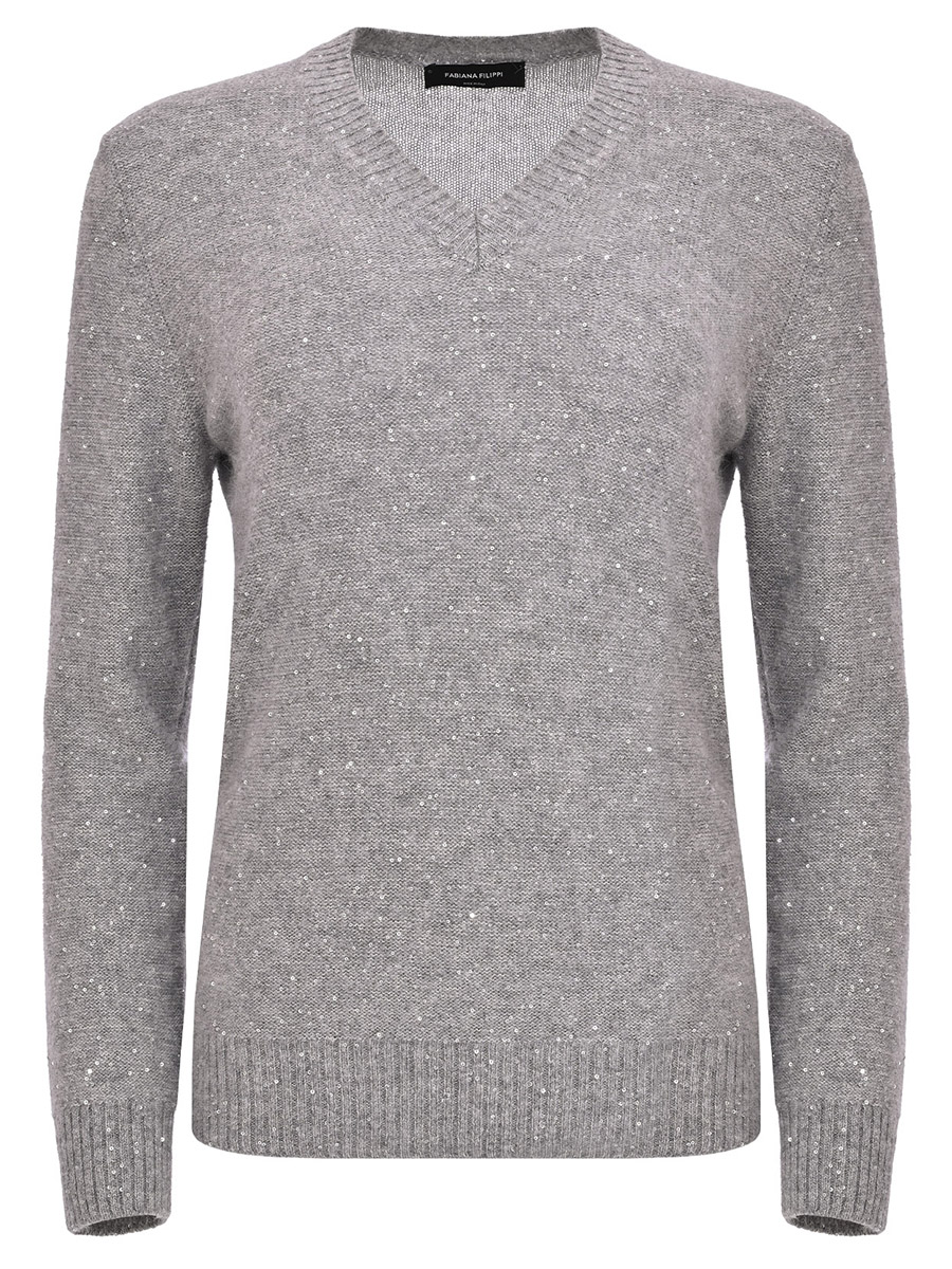 Пуловер с пайетками