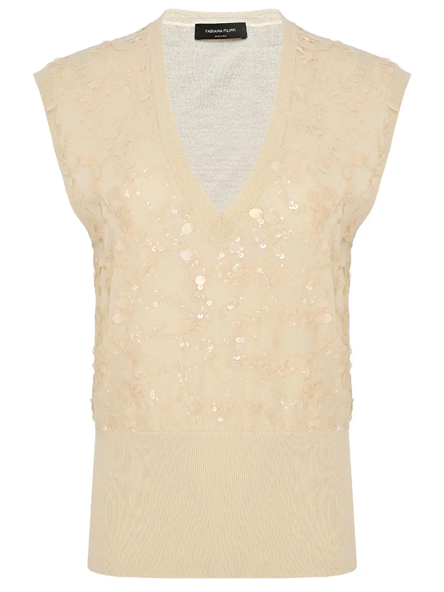 Жилет с пайетками
