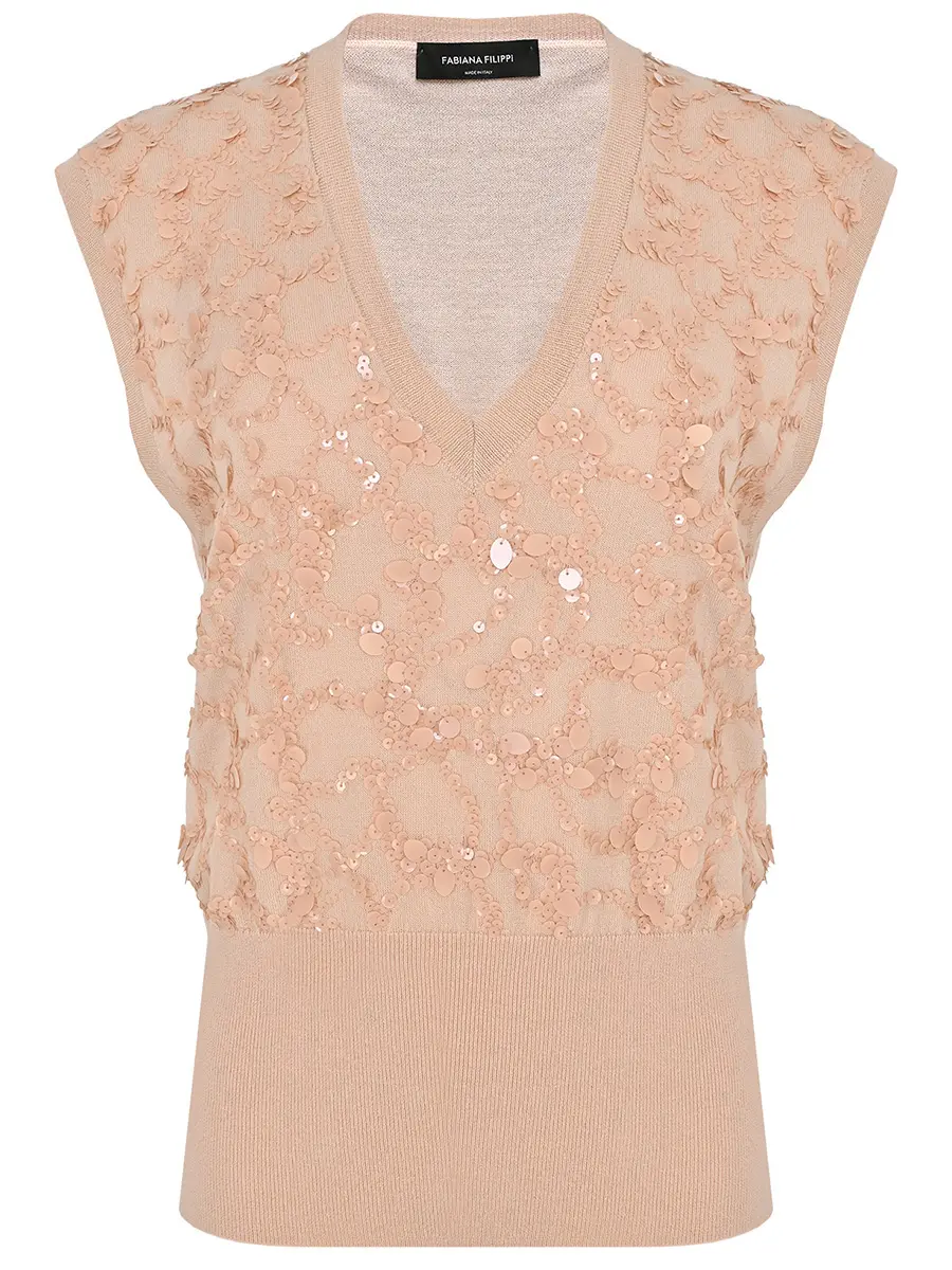 Жилет с пайетками