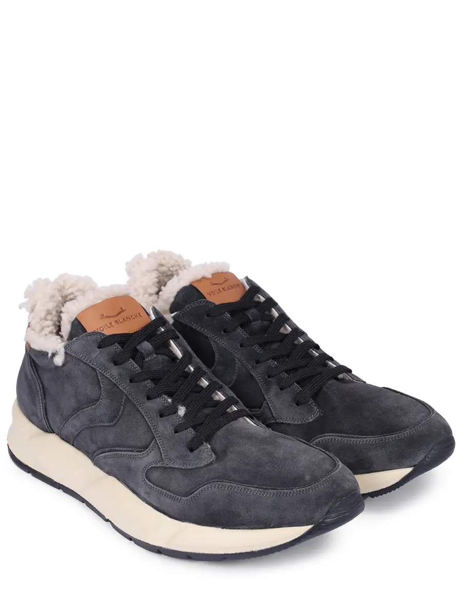 Кроссовки замшевые на меху