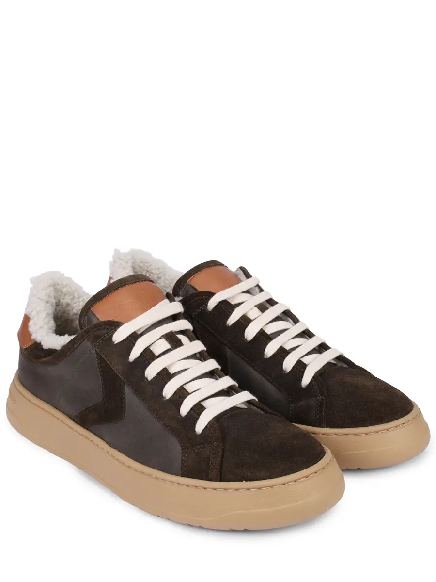 Кеды комбинированные на меху