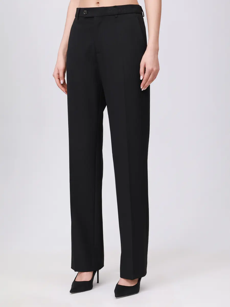 Брюки однотонные